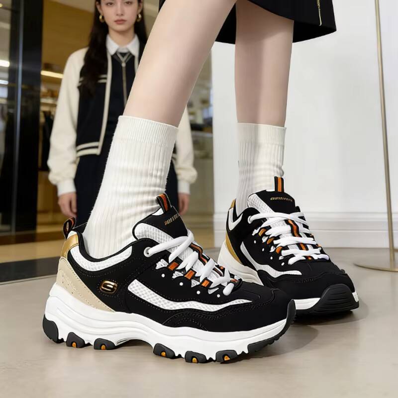 Women Shoes Hong Kong - Skechers D'Lites Damskie Sneakersy Chunky Wygodne