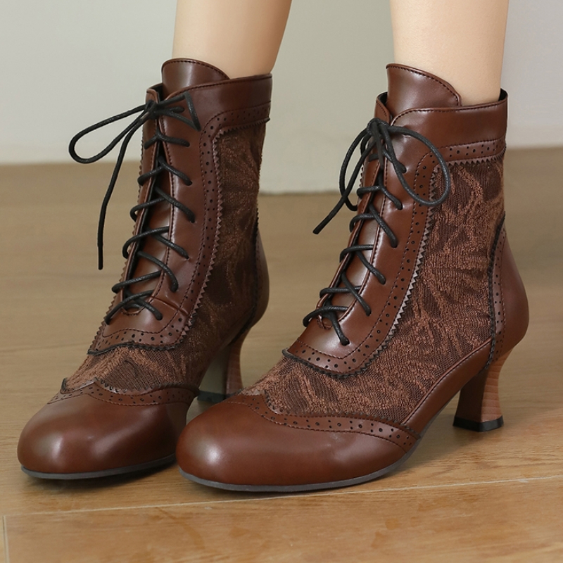 Women'S Shoes Big Feet - Duży rozmiar Vintage Krótkie buty damskie