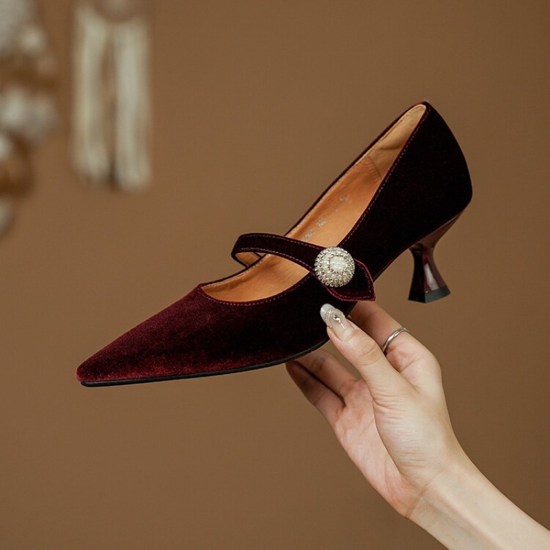 Czerwone szpilki Mary Jane z o – Women Shoes Heels recenzja i cena