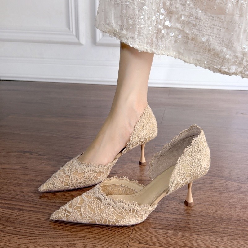 Koronkowe szpilki z ostrym nos – Women Shoes Heels recenzja i cena