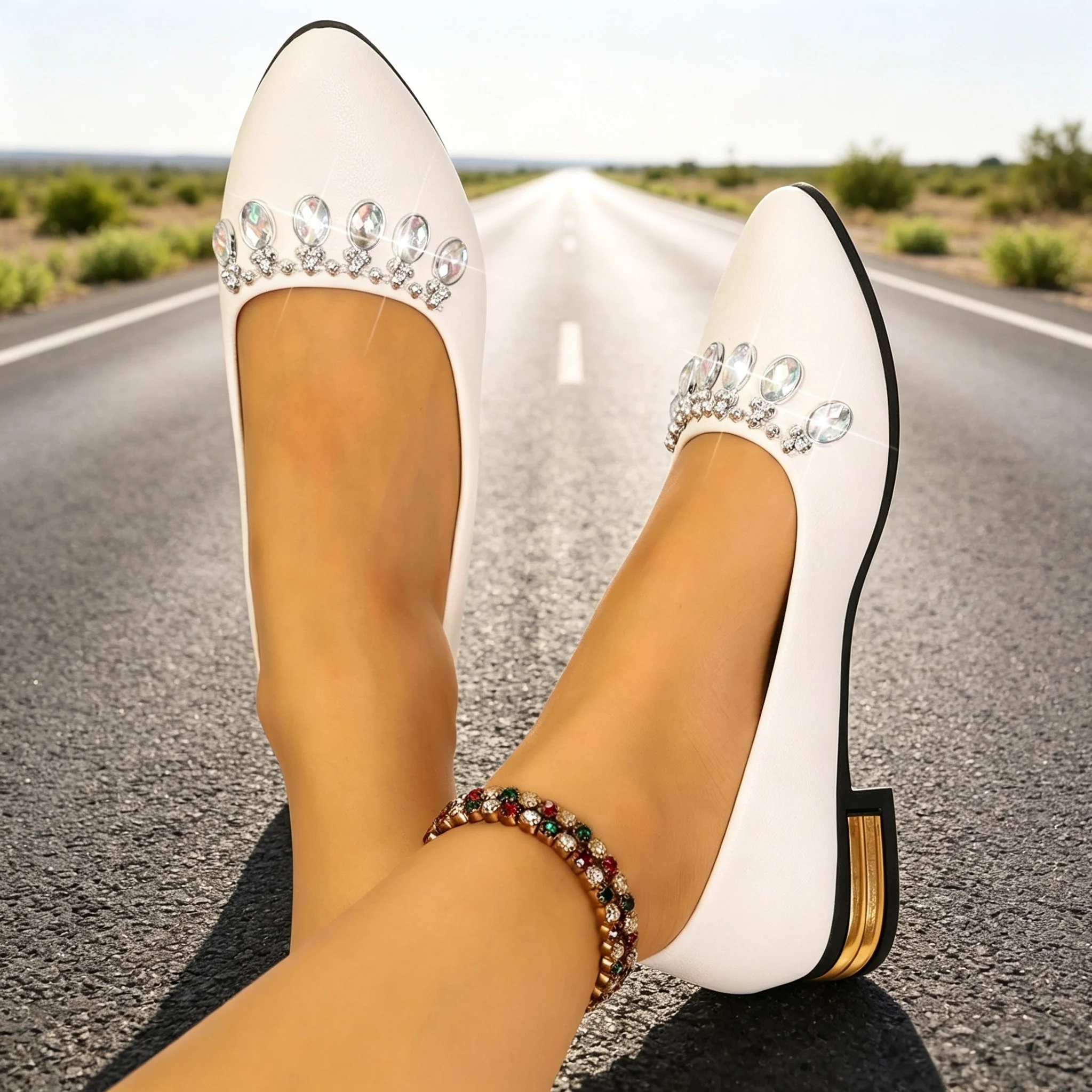 Damskie baleriny z ostrym nosk – Women Shoes Heels recenzja i cena