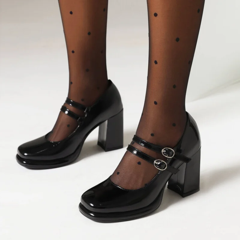 2024 New Patent Leather Double – Women'S Shoes Big Feet recenzja i cena
