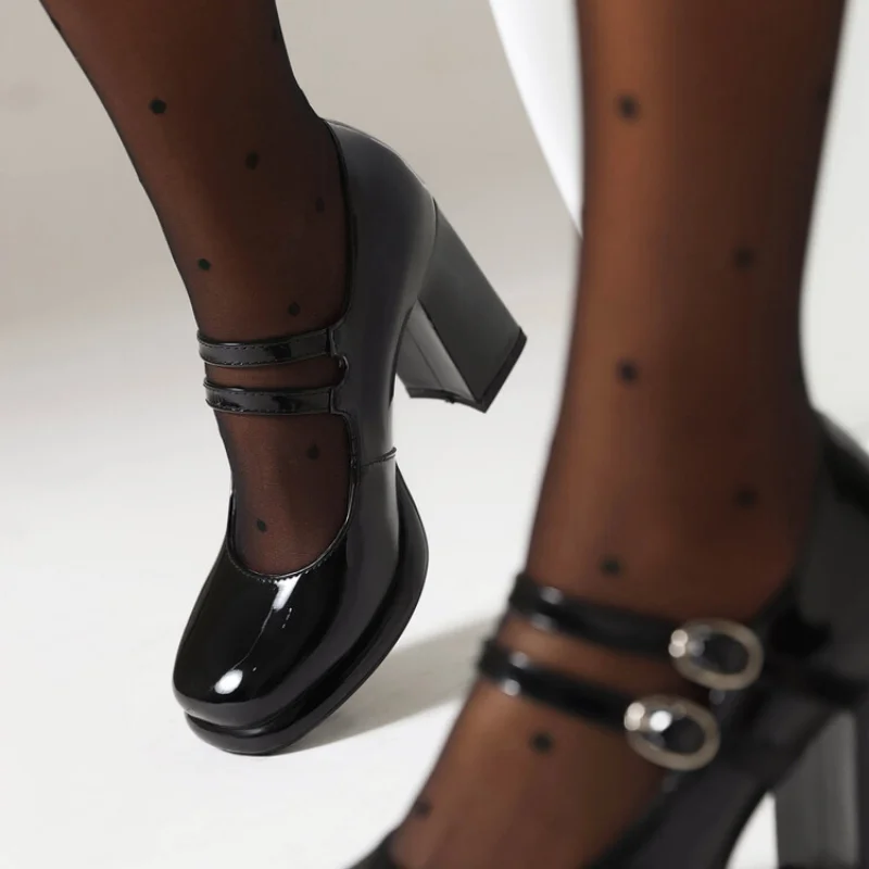 2024 New Patent Leather Double – Women'S Shoes Big Feet recenzja i cena